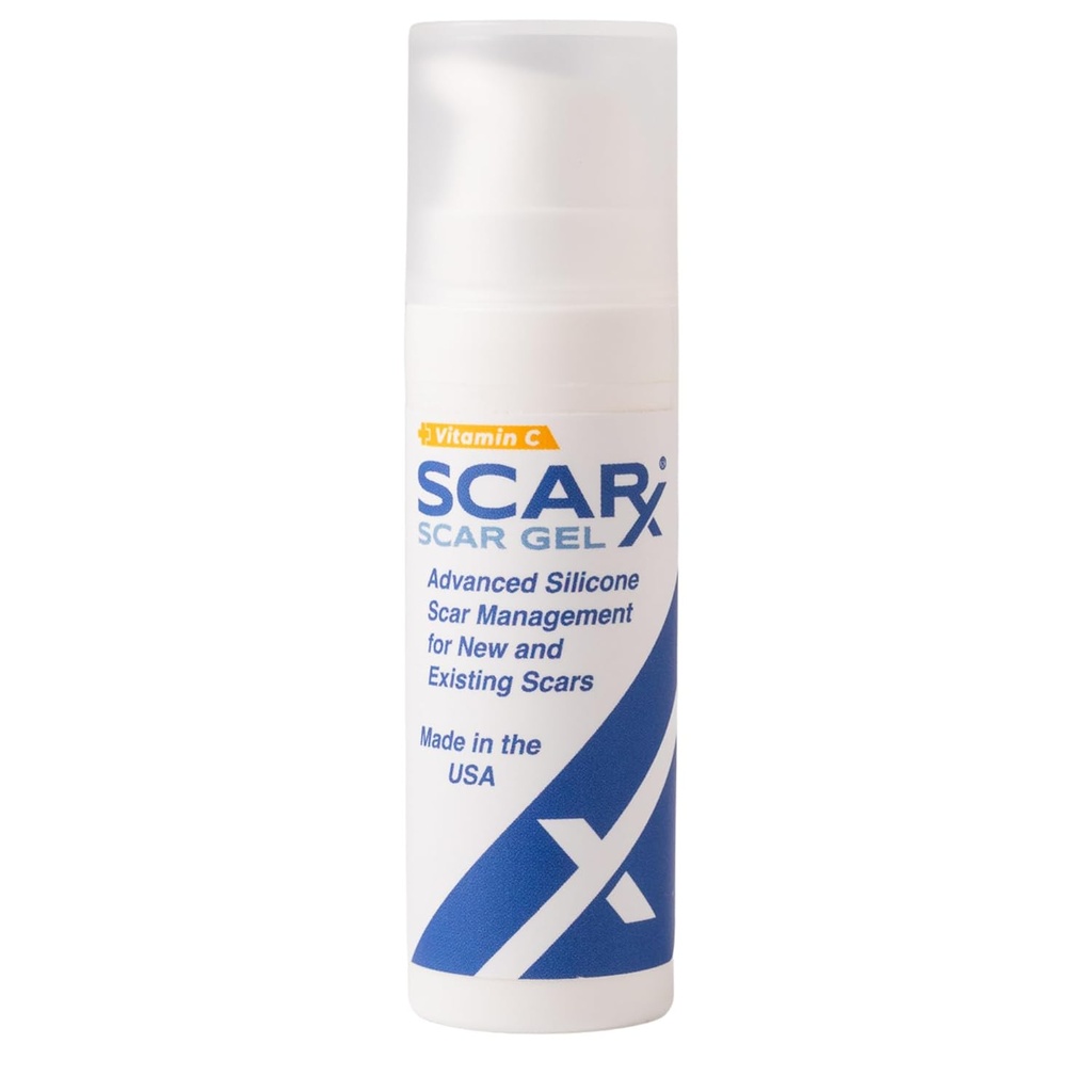 Scarx - Advanced Silikon Scar Gel Med Vitamin C - Scar Reduction Topical For Hypertrofiske Scars & Keloids Etter kirurgi, Burns, Skader - Forhindre nye arr - Fade Old Scarring - 0,5oz (15g) Flaske