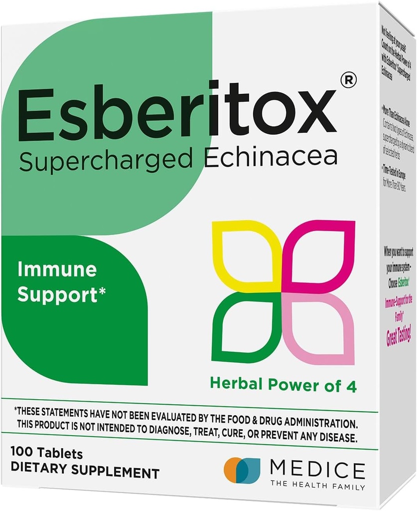 Supercharged Echinacea – 100 tabletter – Immun støtte Herbal Supplement med Wild Indigo Root & Purple Coneflower – klinisk testet – laget i Tyskland