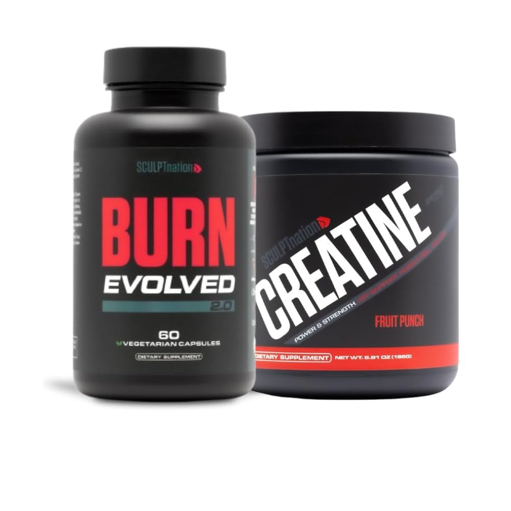 Sculpt Nation av V Shred Burn inkludert 2.0 og Premium kreatin frukt punch pulver bundle