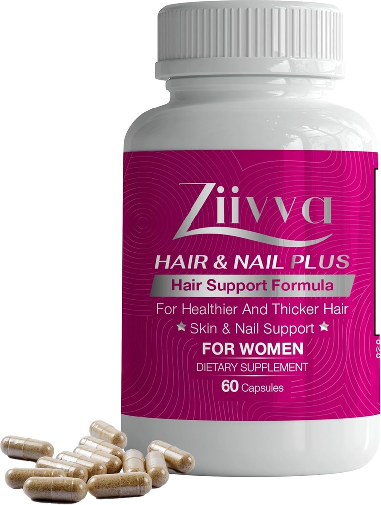 Hårvitaminer for kvinner - Alle naturlige vegan biotin 5000 Mcg kapsler - hårtilskudd for vekst og tykkelse - fremme sunnere hår, hud, negler - hårvekst Supplement Formula