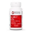 PROTOCOL FOR LIFE BALANCE - K2 MK-7 og D3 - Vaskulær helse og strukturell støtte, Bone styrke, Appetitt Suppressant, Naturlig vekttap, støtter kalsiumabsorpsjon - 60 Veg Kapsler