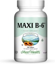 Maxi Health B-6 - Vitamin B6-100 mg kardiovaskulær helse - 100 tabletter - Kosher (100 count)