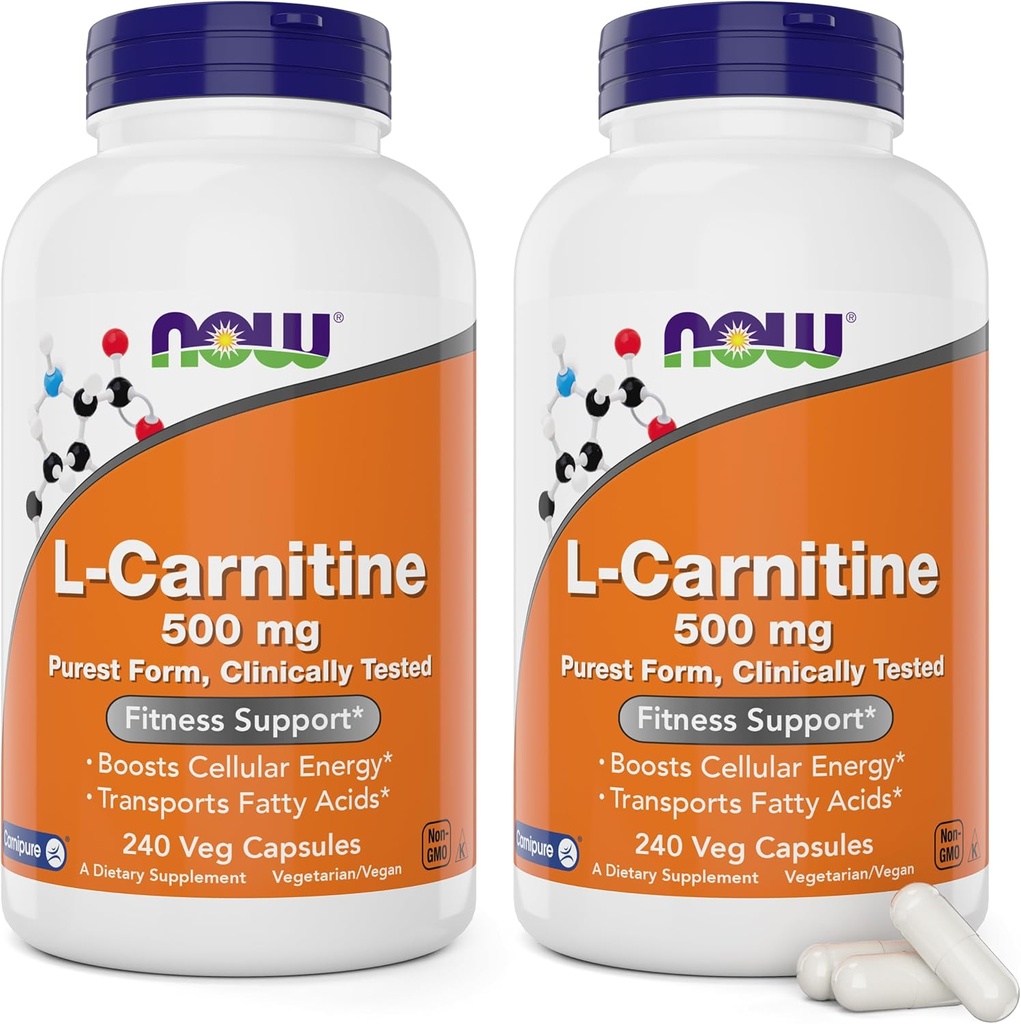 NU Mat L-karnitin 500 mg, 240 Veg Caps (pakke på 2)