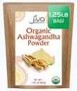 Jiva Organics Ashwagandha Root Powder 1.25 pund (20oz) - Glutenfri, Indisk Ginseng, Rå, Ren, Ikke-GMO, Lab testet ayurvedisk indisk pulver