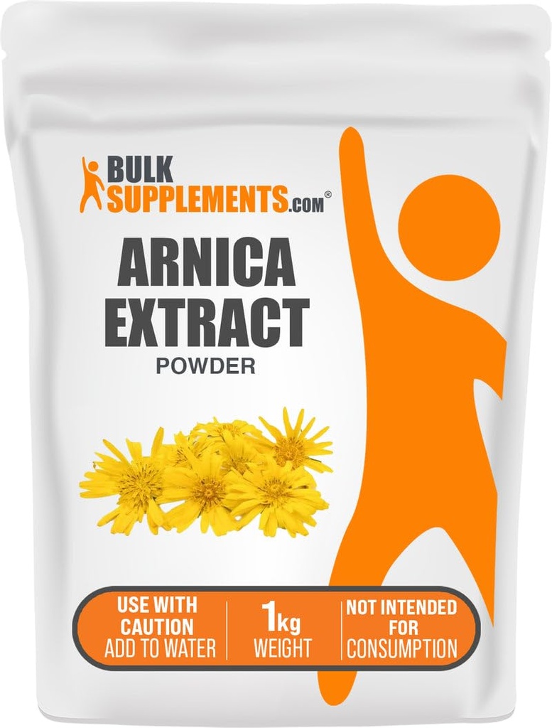 BulkSupplements.com Arnica Ekstrakt pulver - Herbal Supplement, fra tørket Arnica Blomster, Serverer Vary Per Bruk, 1kg (2,2 lbs) (Pack of 1)