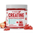 Kreatin Monohydrat Gummies 5 g for menn og kvinner, 120 sukkerfrie gummier med 200 Mg Magnesium Glycinate, 200 Mg L-Treonate for muskel støtte, energiforsterkning