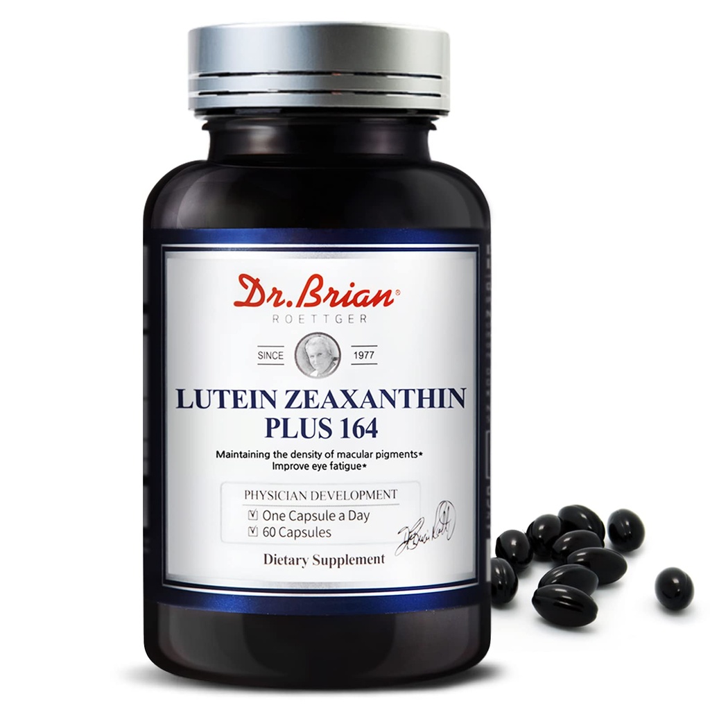 Dr. Brian Lutein og Zeaxanthin kosttilskudd, Øyevitaminer Macular Degenerasjon Kosttilskudd Ikke-GMO, Glutenfri for tørre øyne Visjon Helse, 60 kapsler