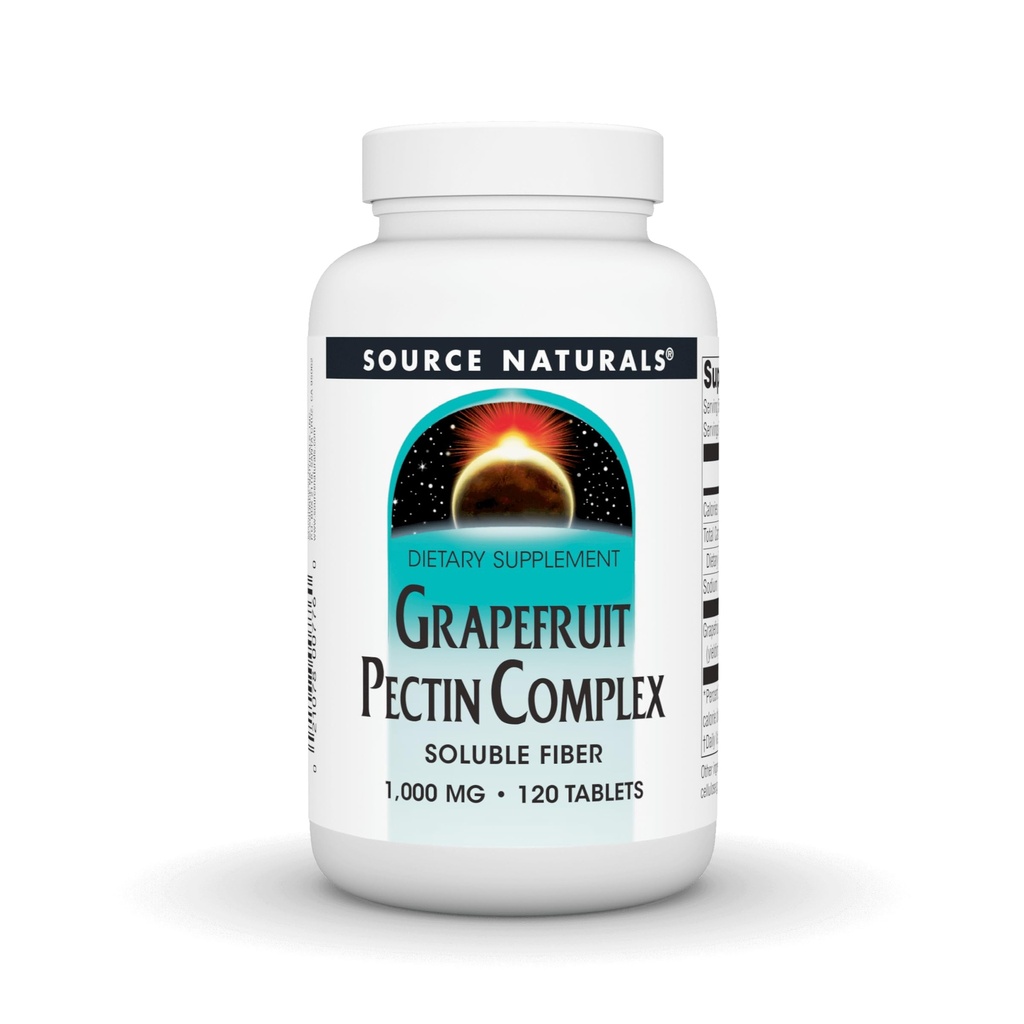 Kilde Naturals Grapefrukt Pectin, Oppløselig Fiber - 1000 mg Kosttilskudd - 120 tabletter