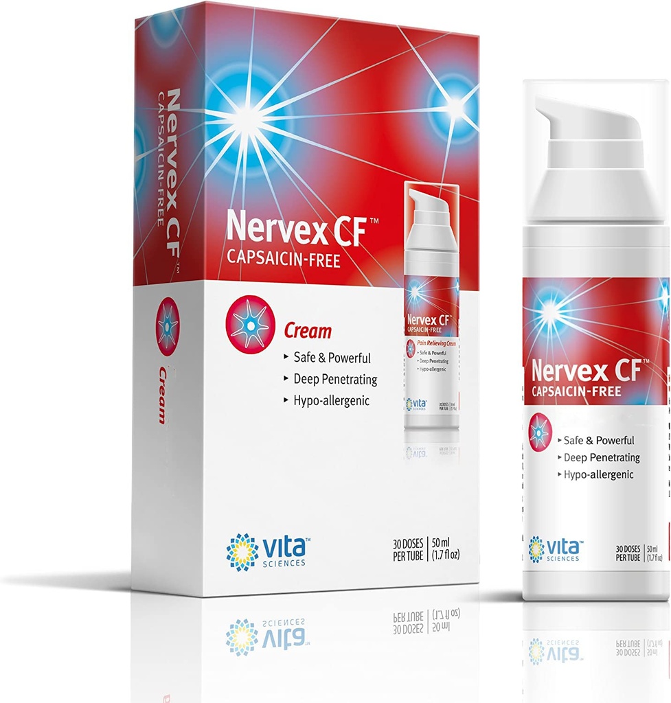 Vita Sciences Neuropathy Relief for hender og føtter - kraftig kremformula for brenning, Tingling og Numbness - med Arnica, B12, B1, B5, B6, E, MSM, Aloe og Coconut oljebase - Capsaicin-Free