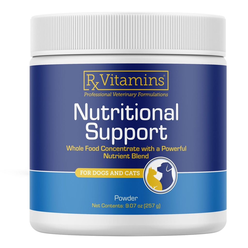 Rx vitaminer ernæringsmessig støtte - En kombinasjon av essensielle vitaminer, mineraler og andre beneficiale forbindelser for hunder og katter - 9.07oz