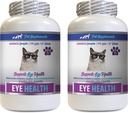 Cat Eyesight Supplement - Cats Eye Health Complex - Advanced Formula for Eye Sight - Immun Boost - Bilbær for katter - 2 flasker (120 tabletter)