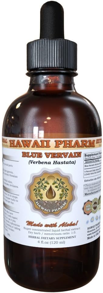 Blå Vervain Liquid Extract, organisk blå Vervain (Verbena Hastata) Tinktur 4 oz