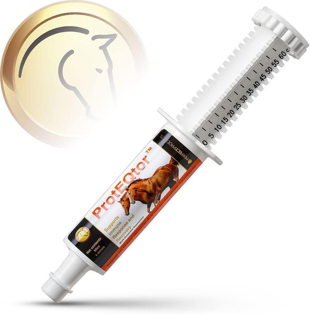 Perfekte produkter ProtEQtor 4-Dose Hest Immun Booster og Equine Seasonal Allergy Relief Paste, 60cc