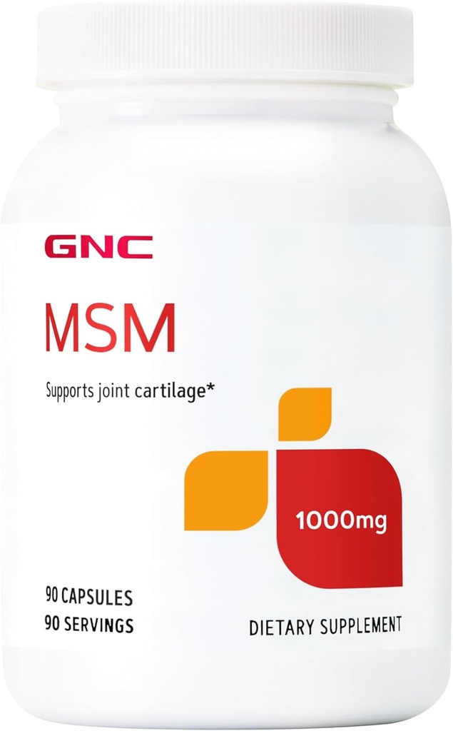 GNC MSM 1000mg, 90 kapsler, støtter felles Cartilage