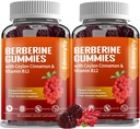 Berberine Supplement med Ceylon kanel - sukkerfri organisk berberine 1500mg gummier for menn og kvinner - Støtte for immun- og metabolisme og energi