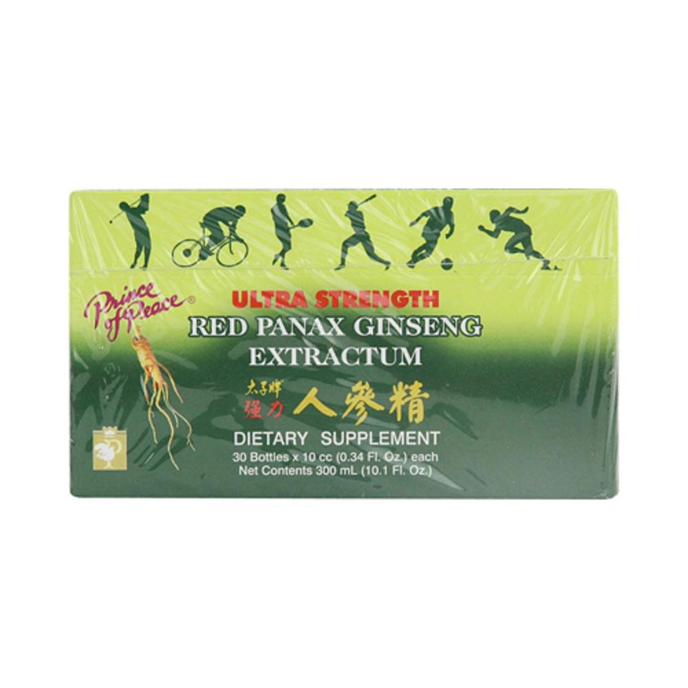 Prins av Fred Ultra Styrke Rød Panax Ginseng Extractum 10 cc hetteglass - 30 hetteglass