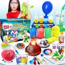 UNGLINGA 100+ Science Lab eksperimenterer Kit for barn, S.T.E.M Project Aktiviteter pedagogisk bursdag leker gaver for gutter jenter, kjemisett, Gems Dig, Volcano, Glødende Worms