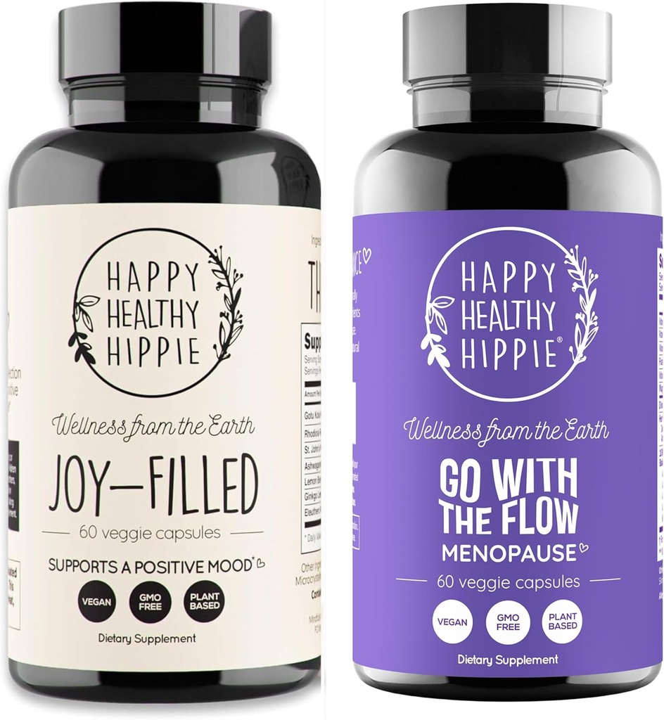 Glad sunn Hippie Gå med Flow Menopause Support & Joy Fyllt Mood Support