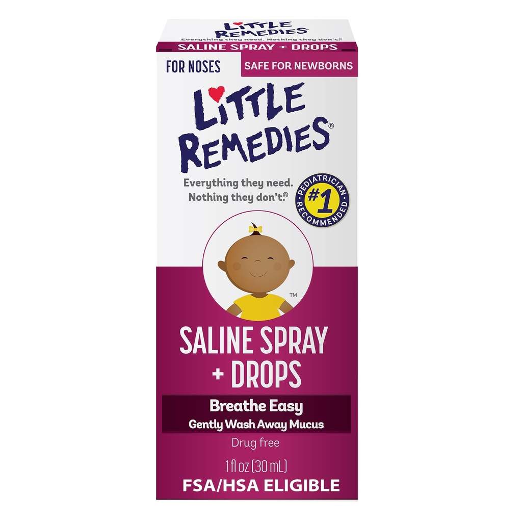 Små Remedies Noses Saline Spray Drops, 1 Fl Oz