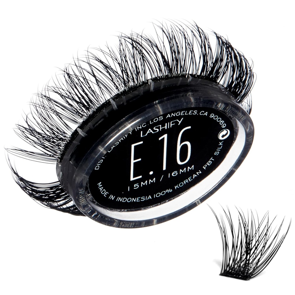 Lashify Extreme 16mm Gossamer DIY Eyelash utvidelser Påfyll, svart, enkle falske lasjer å legge til trekantet volum