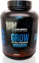 Grow Protein Powder Diett Supplement støtte muskelvekst og gjenoppretting | Ren mikronisert kreatin Ultra-Premium Lean Mass Gainer | Sjokolade | 20 Serveringer 5,3kg
