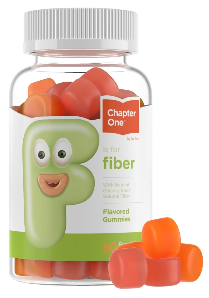 Zahler - Fiber Gummies for voksne og barn (60 greve) sertifisert Kosher voksen og barn Fiber Gummy Chews for Digestion Support, sunn regelmessighet og generell helse - Chewable Barnefiber Supplements