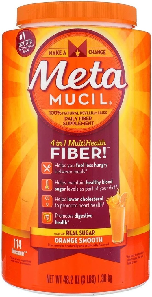 Metamucil Orange glatt størrelse 114 doser