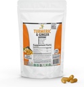 Turmeric Curcumin med Ginger, BioPerine Black Pepper, 95% Curcuminoids, 95% Standardisert Curcuminoids & Bioperine for potens & absorpsjon, Tumeric Supplement, laget i USA - 100 Veggie Capsules