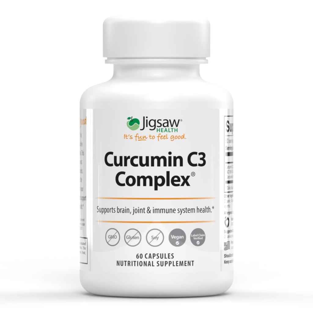 Jigsaw Helse Curcumin C3 Complex ® Curcumin Capsules Antioksidant Support ® 60 Capsules