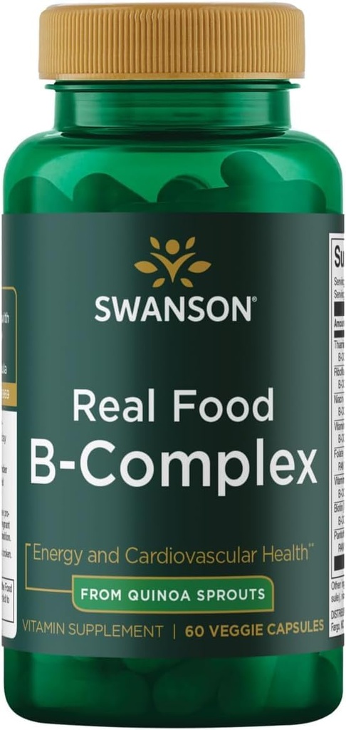 Swanson ekte mat vitamin B-Complex 60 Veg kapsler