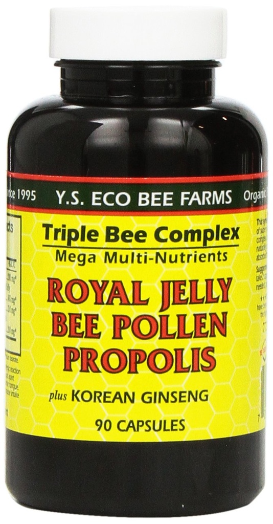 YS Organic Farms: Royal Jelly Bee Pollen Propolis m/Ginseng 90 ct
