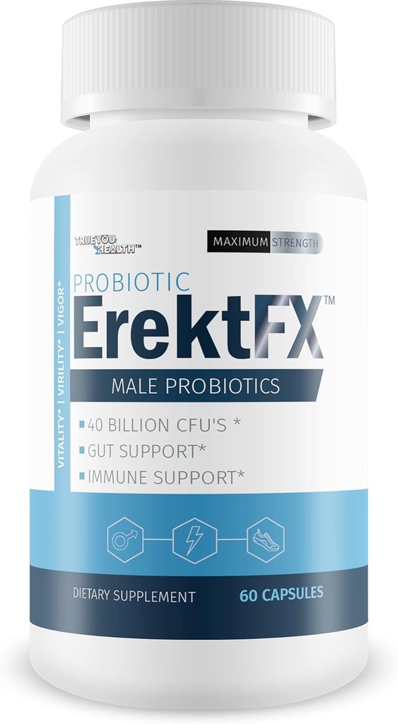 Probiotiske ErektFx - Mannlige probiotika - Løft din gut helse til å støtte din generelle sinn og kropp - over 40 milliarder CFU probiotika formet for menn - støtte forbedret generell helse