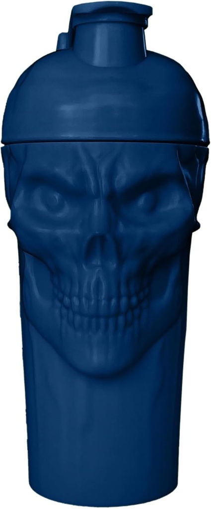 JNX spiller forbannet! Skull Shaker Flaske, 24-Ounce, Navy Limited Edition, Supplementsmikser med klassisk loop topp