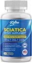 Sciatic Nerve Relief: Avansert støttetilskudd for Sciatica – Potent Alpha Lipoic Acid & Turmeric & Herbal Relief Ingredienser – laget i USA, 120 kapsler (120 greve (Pack of 1), ikke-overtruffen)