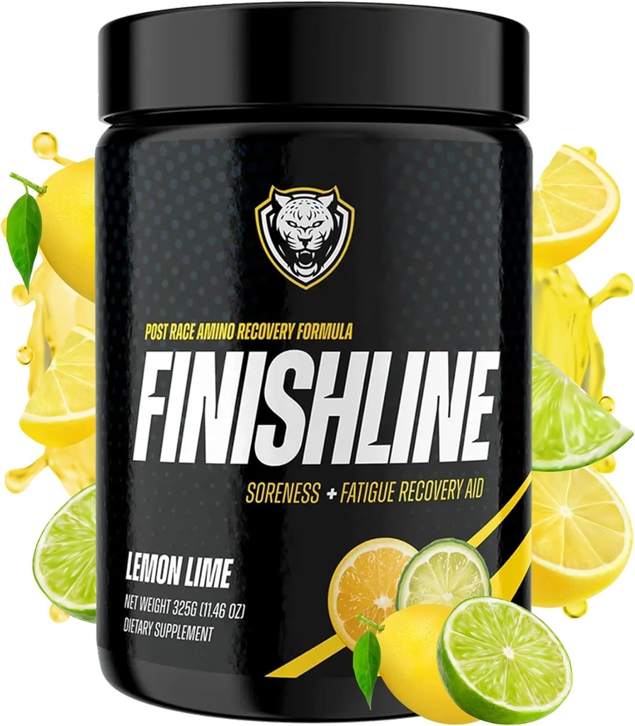 6AM Run Finishline - Amino Energipulver - Post Run Recovery Drink - Branchkjede Aminosyrer pulver - Heal and Recovery pulver - Keto Post Trening pulver - Lemon Lime BCAA pulver - 50 Scoops