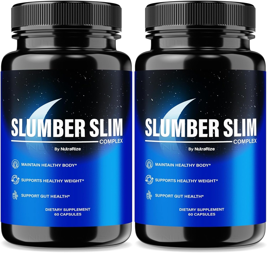 (2 Pack) Slumber Slim vekttap, Offisiell SlumberSlim Complex Formula, Alle naturlige piller til å støtte Fitness og generell velvære, Premium Keto Kapsler, Slumber Slim anmeldelser (120 Kapsler)