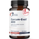 Designs for Helse Curcum-Evail 400 - Biotilgjengelige Turmeric Curcumin Supplements - Evail Emulgeringsteknologi - Curcumin C3 Complex med Turmeric Oil + Vitamin E, Non-GMO (120 Softgels)