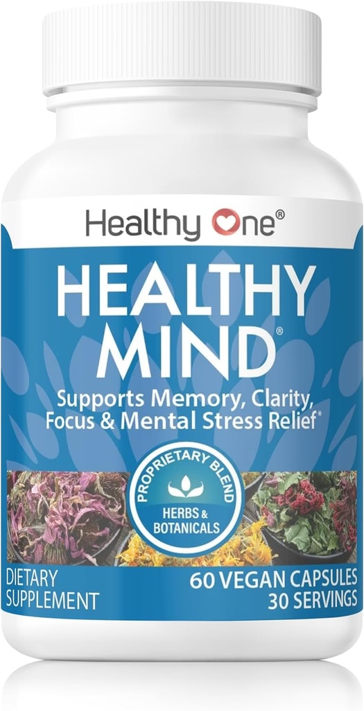 Sunn Mind - Sikker for Tenåringer - Hjerne Tåke - Kognitiv funksjon - Konsentrasjon - Fokus - Neural Optimization - Mood - Ginkgo Biloba - Ginseng - Rhodiola - Bacopa - Gotu Kola - Grønn Te - 150 greve