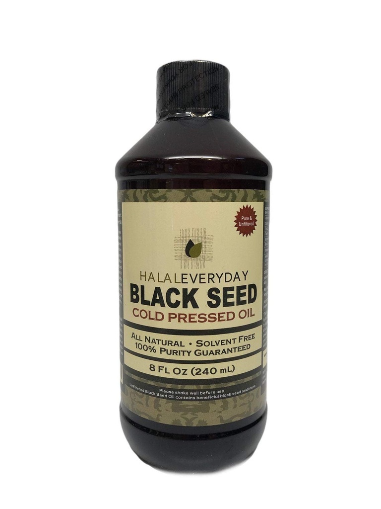 Ren svart frøolje - 32oz - 2-16oz flasker med 100% ren og kald presset svart frø - NON-GMO og vegansk - Nigella Sativa -100% Hexan gratis - Halal Certified - Special Food Grade plastflaske