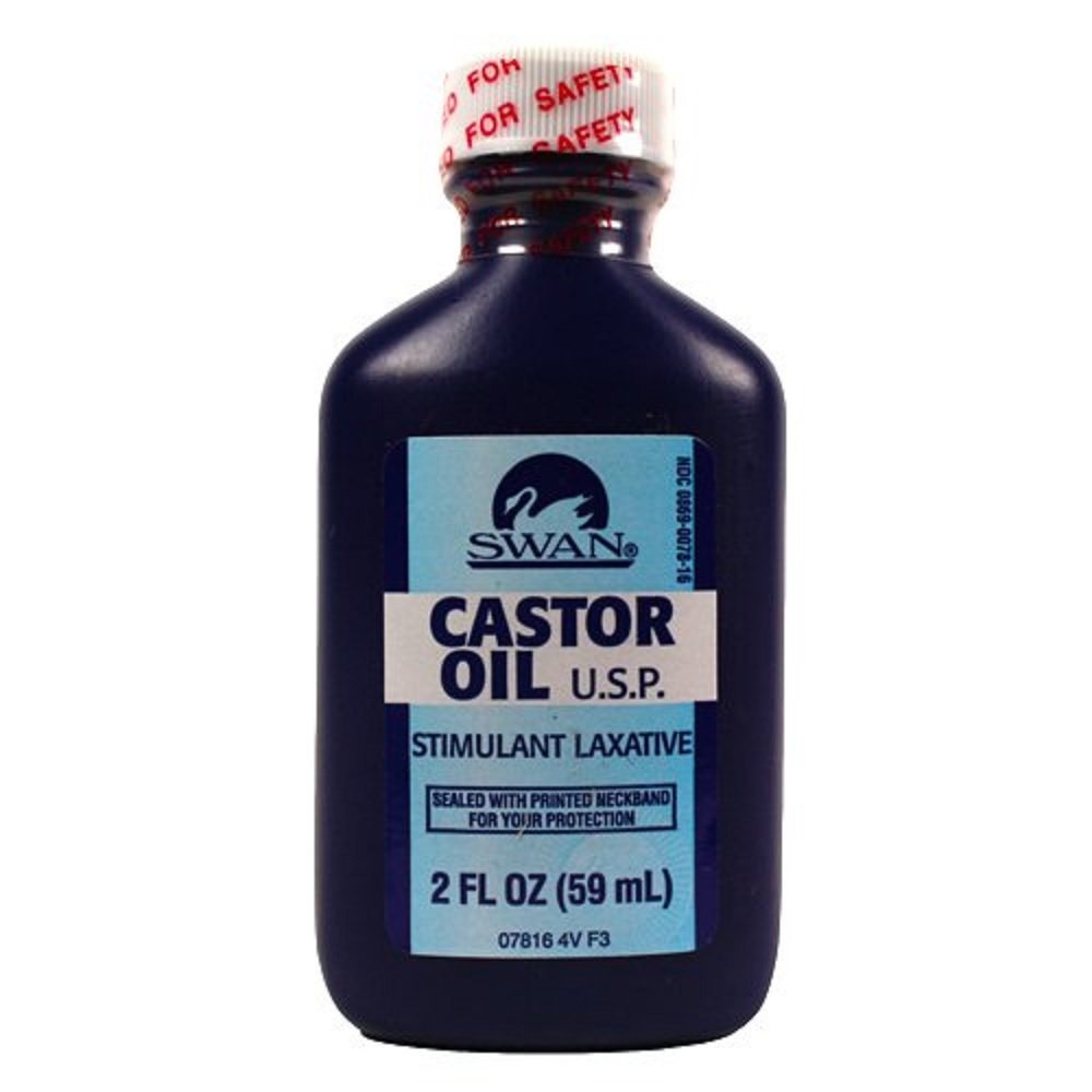 Svane Castor olje - 2 oz flaske, (4 pakke)