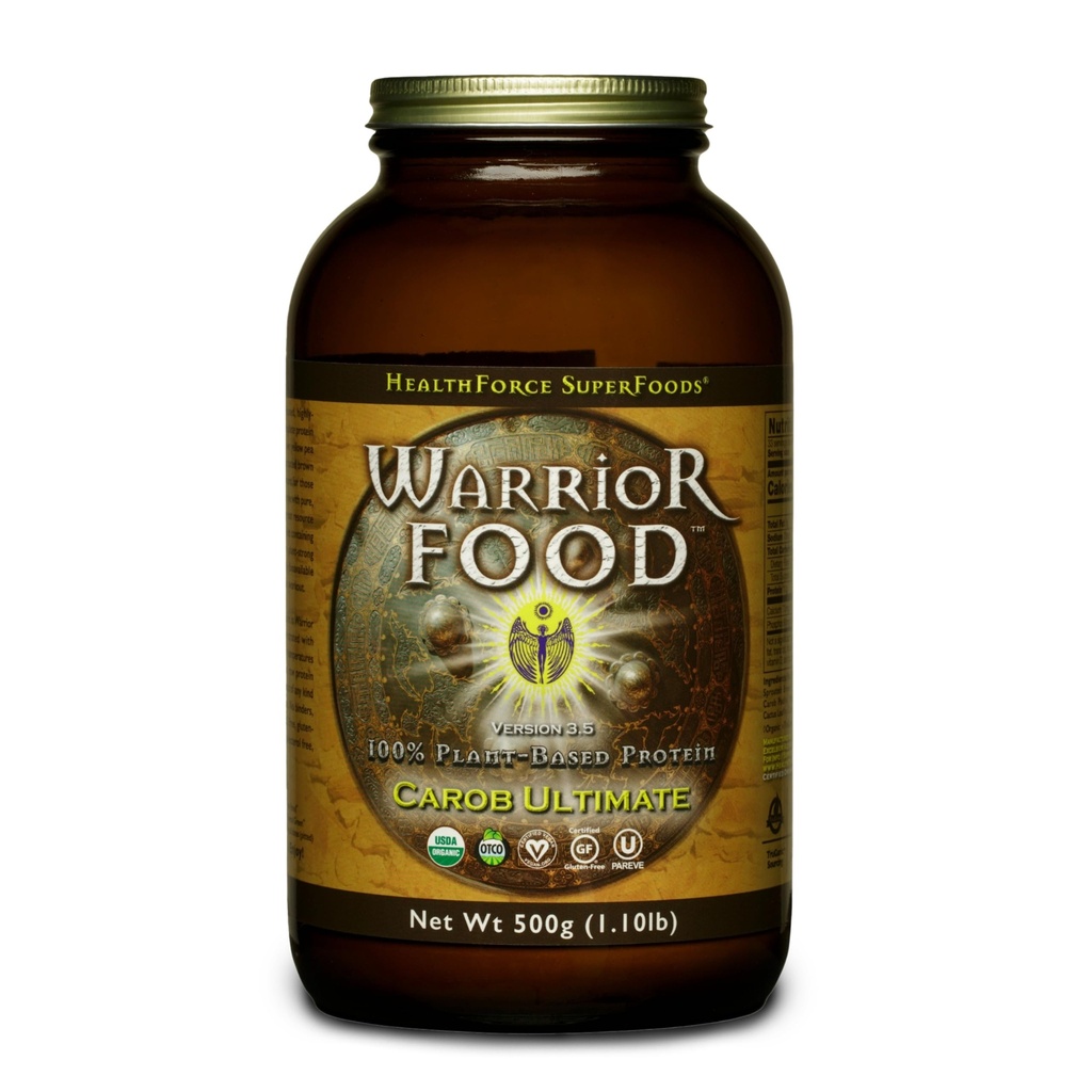 SUPERFOODS Warrior Food Protien pulver - Carob Flavor - 500 gram