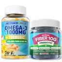 Vegan Omega-3 1000mg + gurkemeie, Fiber Gummies
