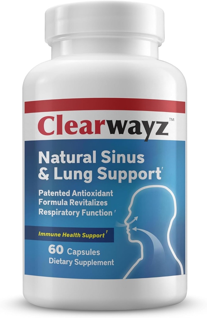 Lege Therapeutics CLEARWAYZ Allergier, Seasonal Allergi og Astma Support, Sinus, Lung and Immune Health, Nasal Health, Forbedre Airways, Bronchial wellness
