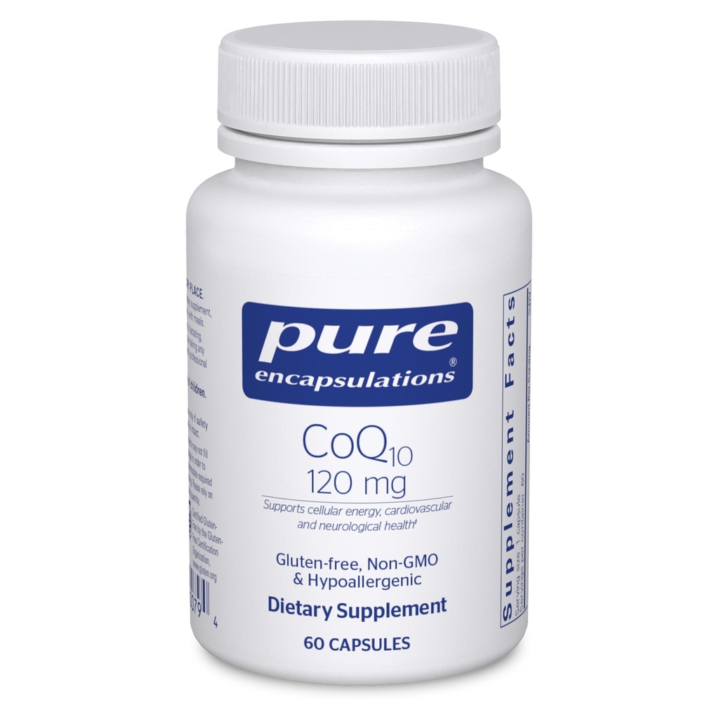 Rene innkapslinger CoQ10 120 mg - Coenzym Q10 Supplement for hjertehelse, energi, antioksidanter, hjerne og minne helse - Cellular helse, kognisjon og kardiovaskulær støtte* - 60 Kapsler
