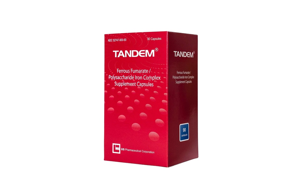 Tandem- 106 mg elementalt jern- lett å svelge-høy tolerabilitet - odorless og smakløs