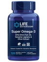 Livsforlengelse Super Omega-3 EPA/DHA Fiskeolje, Sesame Lignans & Olive Extract - Hjernehelse, Hjernehelse, Inflammasjonshelsestøtte, Glutenfri, Enterisk-koated, Ikke-GMO, 120 Softgels