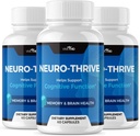 Vive MD Neuro Thrive Brain Supplement - Offisiell formel - Neuro Thrive PQQ, Neuro Thrive, Ekstra styrke med Ginkgo Biloba Extract, Sibir Ginseng Extract - (3 Pakke)