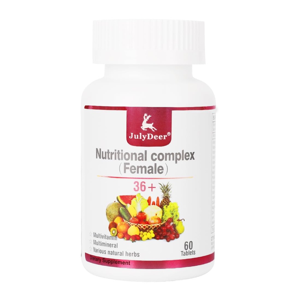 En daglig multivitamin for kvinner - komplett multimineral og multivitamin med vitamin A, C, D, E og B-Complex, sink og mer vitaminer for immunisme, energi, hår, hud og negler - 60 tabletter