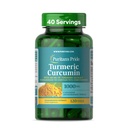 Puritans Pride Turmeric Curcumin 1000mg, Standarized til 95% Cucuminoids, Herbal kosttilskudd for antioksidant helse, 120 raske release kapsler