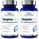 1MD Nutrition EnzymeMD - Digestive Enzymer Supplement - Doctor Formulert ® 18 Plantebaserte Enzymer - Gas & Bloating Support ® 120 Kapsler (2-Pack)
